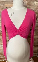 NOPPIES Twisted Wrap met lange mouw Amsterdam Fuchsia maat M