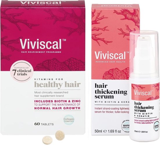 Foto: Viviscal haargroei boost set haargroei supplement 60 stuks hair thickening serum