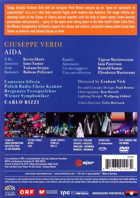 DVD hoes met concertinformatie en afbeelding van een podiumvoorstelling.