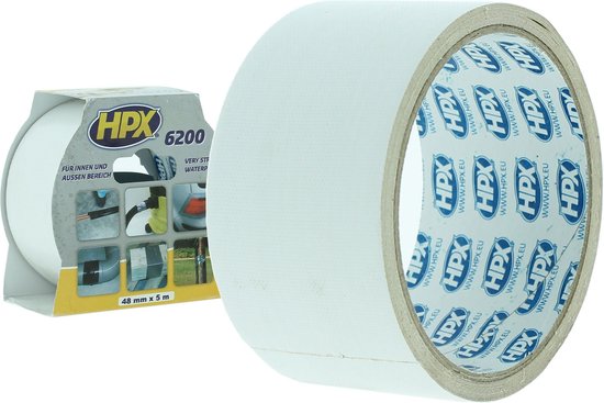 Foto: Hpx 6200 pantsertape wit 48 mm x 5 m