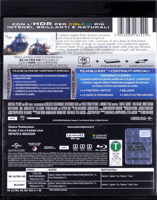 Mortal Engines [Blu-Ray 4K]+[Blu-Ray]