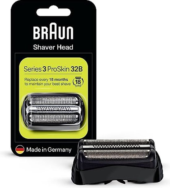 Braun Series 3 32B - Elektrisch Scheerapparaat Vervangende Scheerkop - Scheerblad Zwart - Braun
