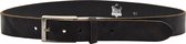 Buffelleer Riem - 3.5 cm Breed- zwart met gestructuurd Patroon- 105 cm Lengte