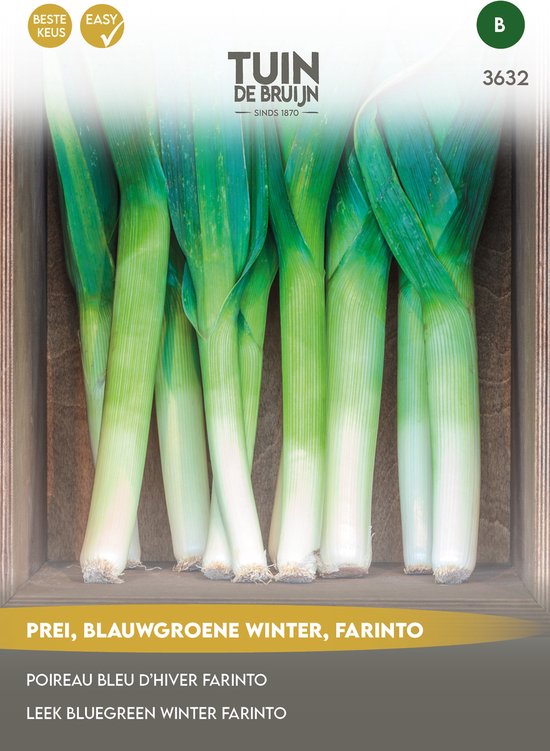 Tuin de Bruijn® zaden – Prei, blauwgroene winter, Farinto