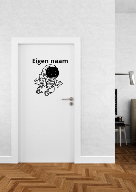 Akyol - ruimtedeursticker met eigen naam – ruimte - space – astronaut - voor kinderen – gepersonaliseerd - eigen naam – ruimtevaart – sterrenkunde – vinylsticker -muusticker – heelal – planeet – kinderkamer – wanddecoratie - stickervoorjou