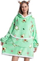 Hoodie deken sweatshirt, draagbare hoodie, deken, super zacht, warm, comfortabel met enorme capuchon, pluche fleece, eenheidsmaat, gezellige capuchontrui, pullover voor volwassenen, mannen, vrouwen, tieners