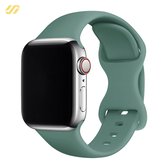 Geschikt voor Apple Watch bandje - Siliconen - Pastel Turqouise - 42/44/45/49mm - Voor iWatch 1,2,3,4,5,6,7,8,9,SE,Ultra