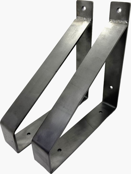 Marcellis - Industriële Plankdrager - Voor Plank 20cm - Mat Zwart Staal Incl Bevestigingsmateriaal Schroefbit Type 2 Marcellis - Industriële Plankdrager - Voor Plank 20cm - Mat Zwart Staal Incl Bevestigingsmateriaal Schroefbit Type 2