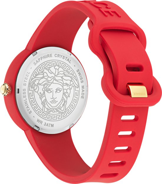 Versace Medusa Pop VE6G00723 Horloge - Siliconen - Rood - Ø 39 mm