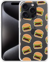 Cazy Hoesje geschikt voor iPhone 15 Pro Max Burgers