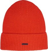 Chapeau côtelé Oranje Stone Valley 100 % laine avec logo en métal Zwart