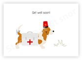 Postcard | Basset Hound Eddie Get well soon!