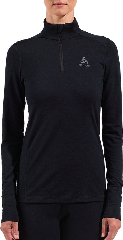 Chemise thermique Odlo Natural Merino 200 Half Zip Turtle Neck LS Femme - Taille XL