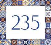 Huisnummerbord nummer 235 | Huisnummer 235 |Klassiek huisnummerbordje Dibond | Luxe huisnummerbord