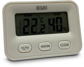 Hygromètre numérique BOLAN blanc - hygromètre et thermomètre numériques - enregistre l'humidité minimale et maximale