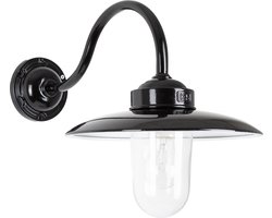 KS Verlichting wandlamp Solingen E27 Aluminium Wit Zwart