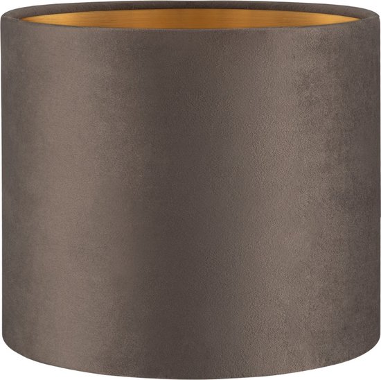 Home Sweet Home - Fluweel - Cilinder - Lighting Lampenkap - Grey goud - Vintage Lampenkap - 20*20*17 cm - E27 lamp houder - Geschikt voor tafellampen、 vloerlampen en kroonluchters - Geschikt voor slaapkamers en woonkamers