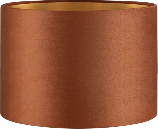 Home Sweet Home - Fluweel - Cilinder - Lighting Lampenkap - Bruin goud - Vintage Lampenkap - 30*30*20 cm - E27 lamp houder - Geschikt voor tafellampen、 vloerlampen en kroonluchters - Geschikt voor slaapkamers en woonkamers