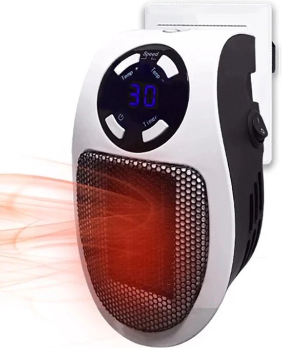 alpina Elektrische Kachel - Heater - Draagbaar en Compact - Warme- en Koude Lucht - Timer