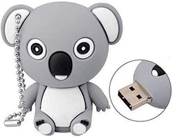 Ulticool USB stick Koala Beer 32 GB - Dieren - Grijs – Cute kawaii Tiener cadeau meisje & jongen - cadeau idee vrouw populair - 10 jaar - puber - Schoencadeautjes Sinterklaas voor Grote Kinderen - Kerstpakket - Grappige Gadgets