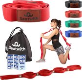 Oefenband met 10 lussen, yogaband, 200 x 4 cm, stretchband voor meer mobiliteit, inclusief transporttas en trainingsinstructies (gegarandeerd in het Engels) voor fitness, pilates, fysiotherapie, stretchband