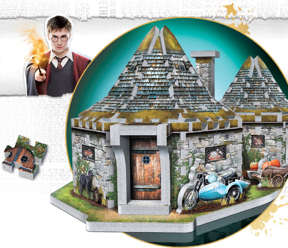 Wrebbit - 3D - Puzzle 3D Harry Potter - Hutte d'Hagrid 270 pièces -  0665541005121 - ePrice