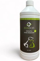 Ecodor - Geur- & Vlekverwijderaar - 1000ml - Tegen de geur en vlekken van braaksel/overgeefsel/kots, ontlasting, urine, bloed, zweet en overige organische vlekken - niet geparfumeerd - Ecologisch - Vegan