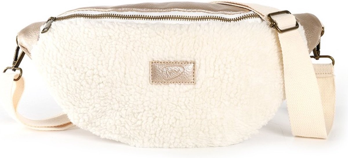 Crossbodytas - Heuptas - Damestas - Winter - Teddy Bilund - Wit