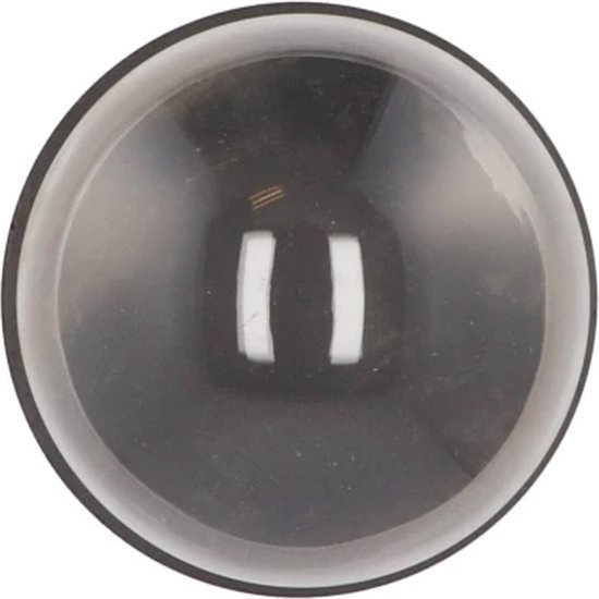 DK Design Décoration cloche - verre - plateau bois noir - D17 x H25 cm