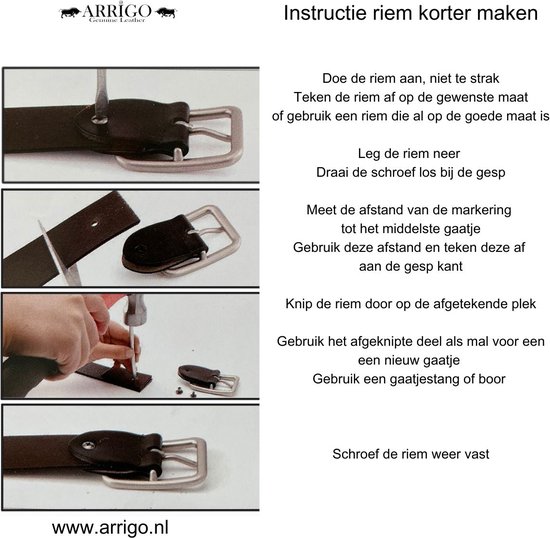 Ceinture de pantalon unisexe Arrigo Casual / Classique Rouge 115 cm