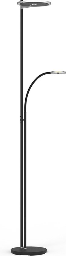 Steinhauer - Turound - vloerlamp met leeslamp - zwart
