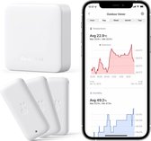 SwitchBot – Thermomètre hygromètre WiFi, lot de 3 avec Hub Mini, thermomètre intérieur/ Plein air IP65 pour la maison