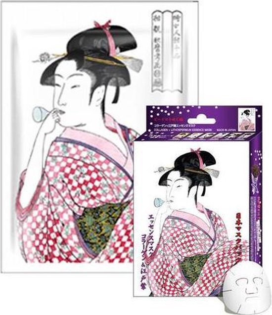 Collageen & Lithospermum Facial Sheet Mask - Japanse Gezichtsmaskers Collageen –  1 Stuks - 25 g - Mitomo