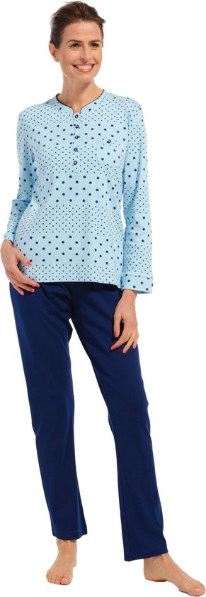Lichtblauwe pyjama met lange mouwen 'lots of dots'
