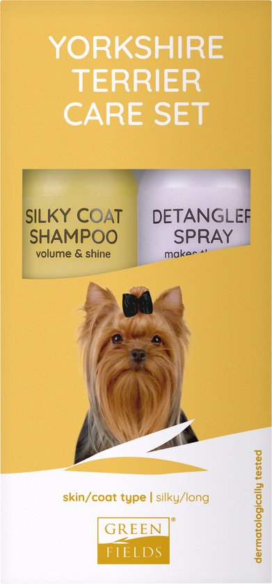 Yorkshire Terrier Vacht Verzorgingsset - Shampoo en Anti-Klit Spray voor Langharige of Krullende Vacht