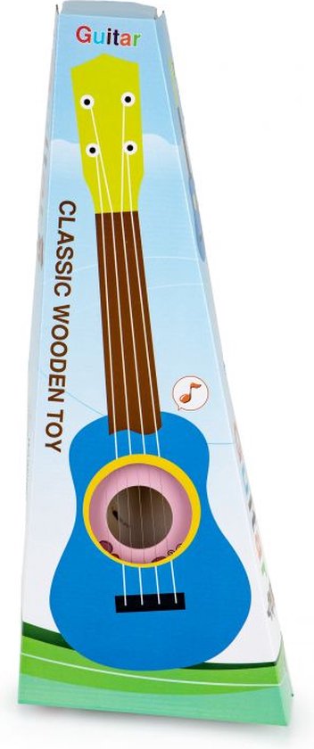 Guitare enfant en bois Ecotoys avec 6 cordes et 12 frettes - Instrument  jouet 