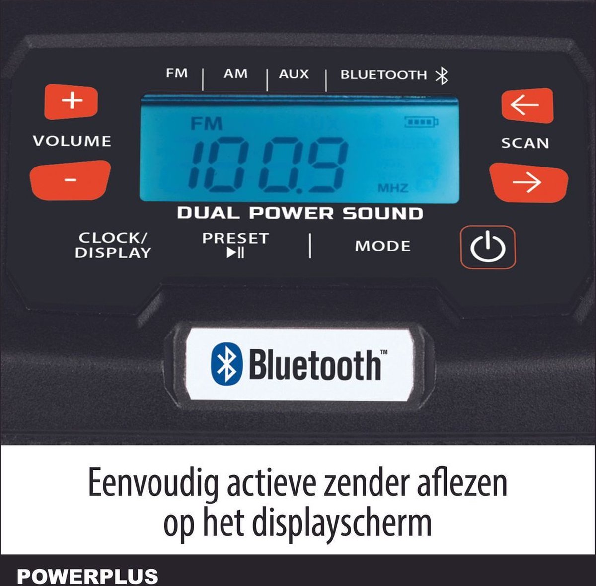 Powerplus - Dual power - POWDP8060 - Portable jobsite radio - 20V