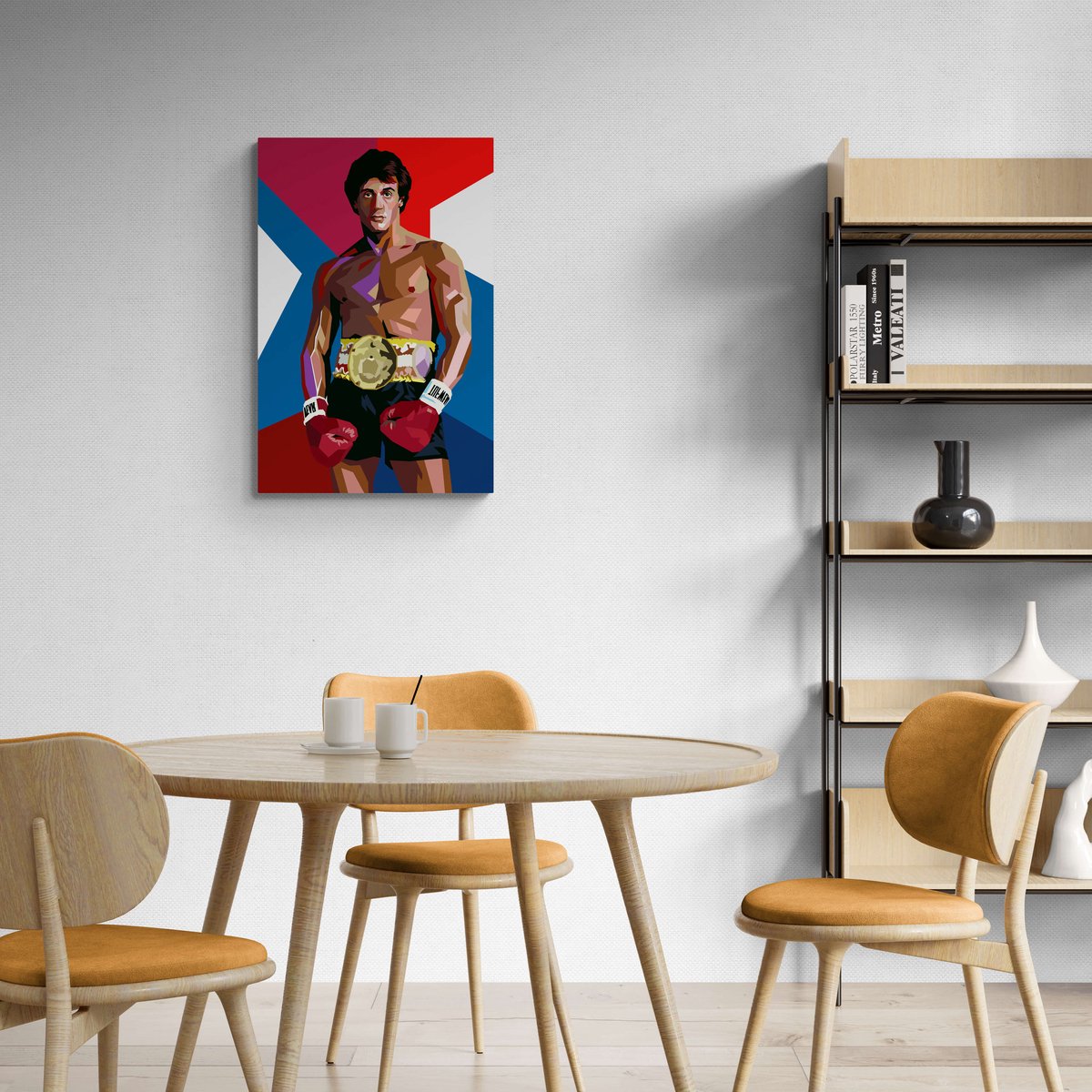 Tableau Sur Toile Rocky Balboa - Motivational Sport - Décoration Murale Art Déco - Neuf