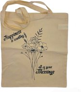 Gift print - katoenen tas - Happiness - Duurzaam - Draagtas