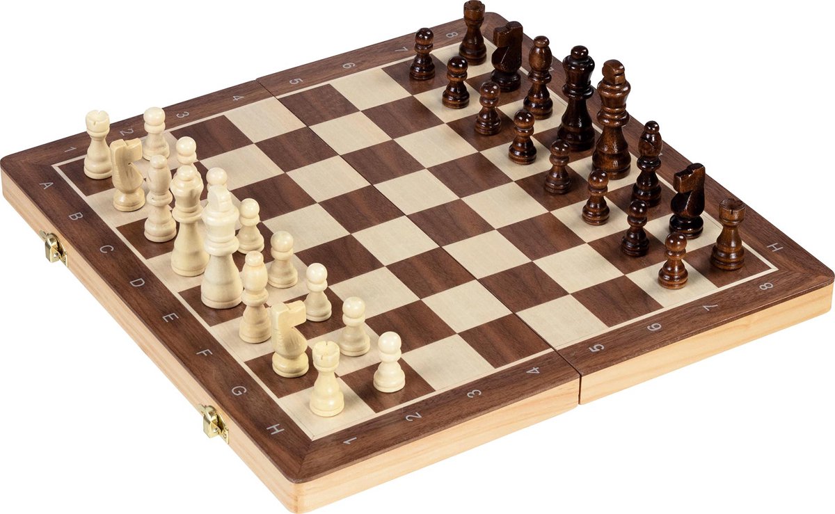Goki Houten Schaak/Damspel 2in1 Magnetisch