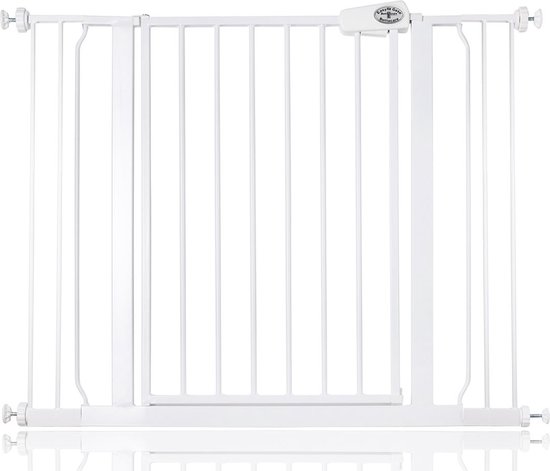 Froadp PVC Intrekbaar veiligheidshek, dierenhek, veiligheidsbarrière voor kinderen, deurroosters voor honden, trapdeur (0-180 cm, wit