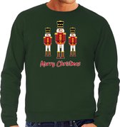 Bellatio Decorations foute kersttrui/sweater heren - Notenkrakers - groen - piemel/penis L