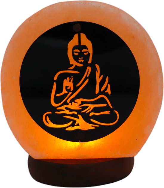 Himalaya Zout USB LED - Boeddha Zoutlamp- Tafellamp - 10 x 12 x 5 cm - 0,8kg