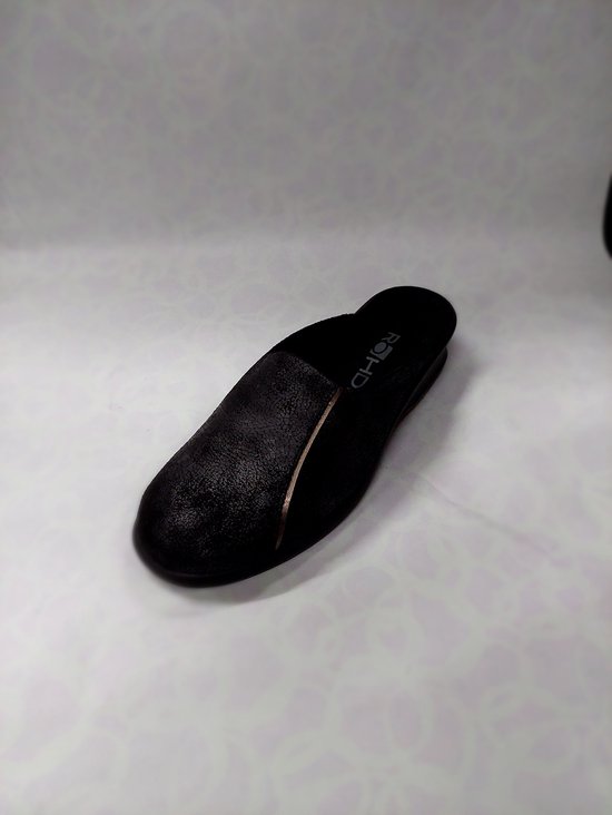 ROHDE 2505 / chaussons à talon ouvert / noir / taille 38,5