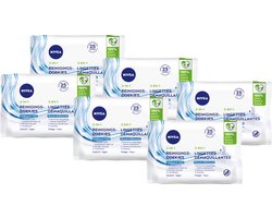 NIVEA 3-in1 Verfrissende Reinigingsdoekjes - Make-up Remover Doekjes - Normale tot gemengde huid -…