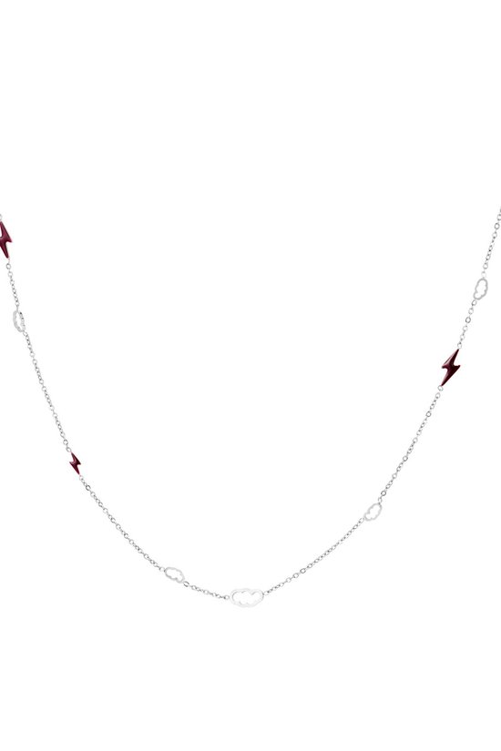 Necklace - thunder - Zilver - Stainless Steel - Yehwang