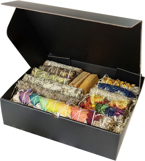 VIPNAJI Rookset, Witte Salie Om Te Roken X3, Palo SantoX3, Abalone Schelp, Energetische Reiniging, Elimineert Negatieve Energieën - Bevordert Meditatie
