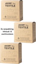 3 verpakking-Absodry - Duo Family - Textile - 6 x 100gr-Hangende vochtvreter