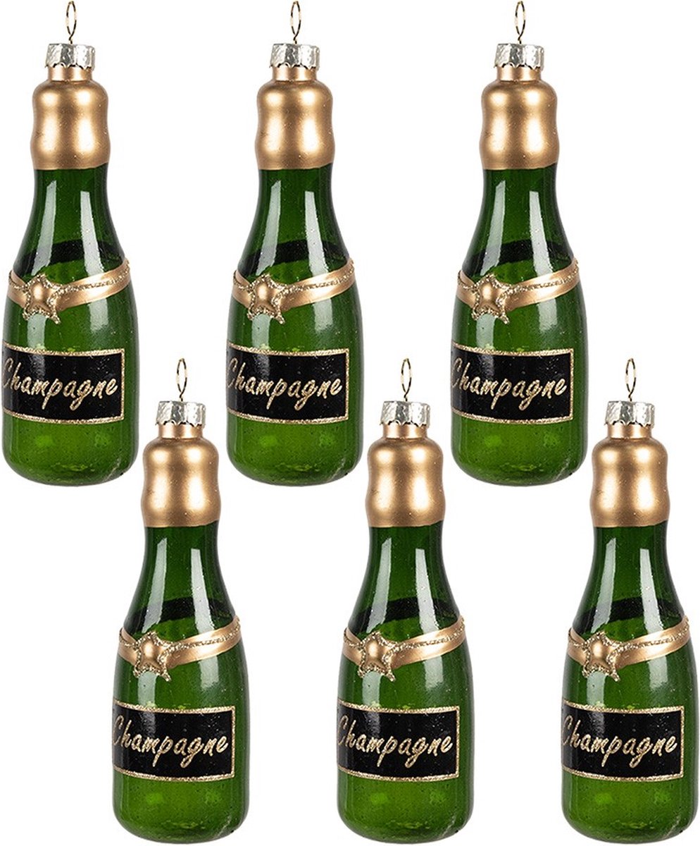 Clayre & Eef Kersthanger Champagnefles set van 6
