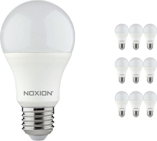 Voordeelpak 10x Noxion Lucent Classic LED E27 Peer Mat 8.5W 806lm - 827 Zeer Warm Wit | Dimbaar - Vervangt 60W.